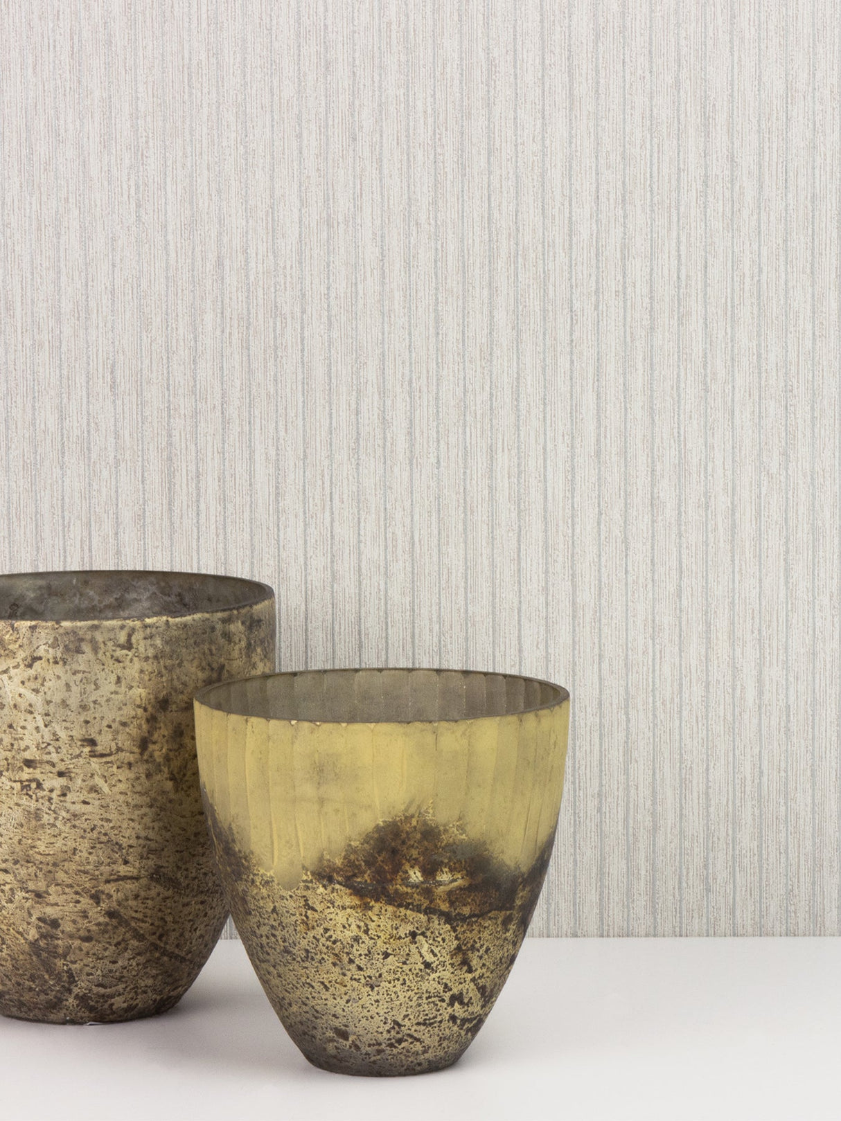 Advantage 2812-IH18401B Lily Taupe Stripe Wallpaper