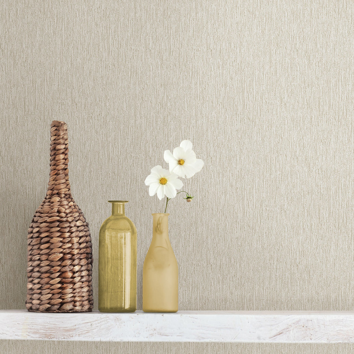 Advantage 2812-IH18403C Lorian Beige Vertical Texture Wallpaper