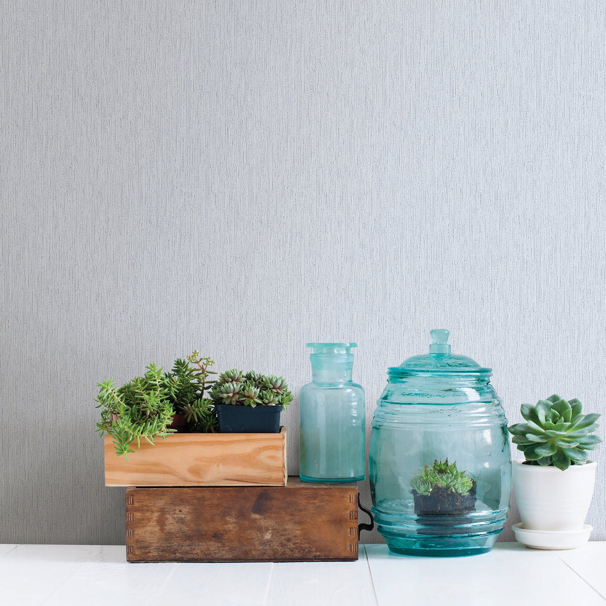 Advantage 2812-IH18404C Lorian Light Blue Vertical Texture Wallpaper