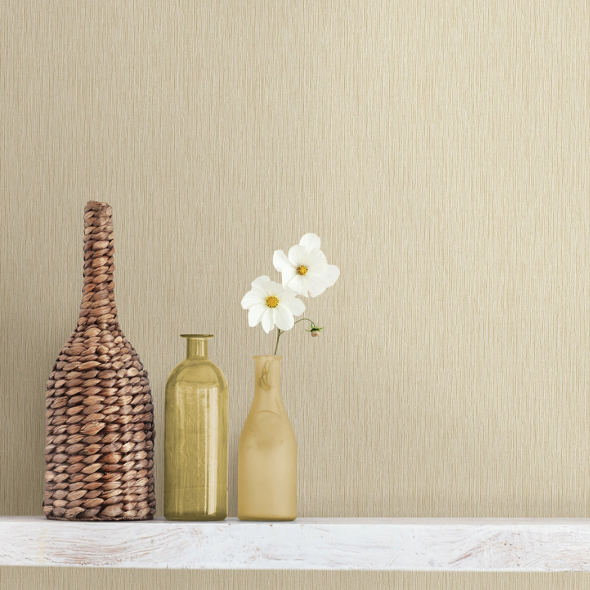 Advantage 2812-IH20117 Hayley Beige Stria Wallpaper
