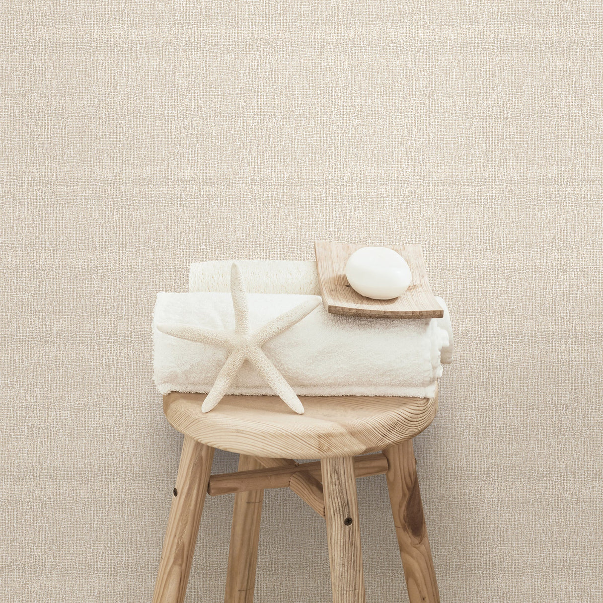 Advantage 2812-LV04614 Vivian Beige Linen Wallpaper