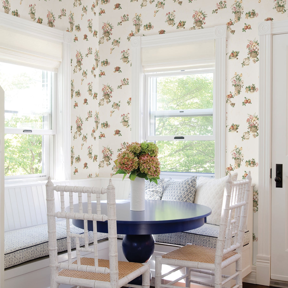 Advantage 2813-24990 Puck Light Pink Fruit Basket Wallpaper