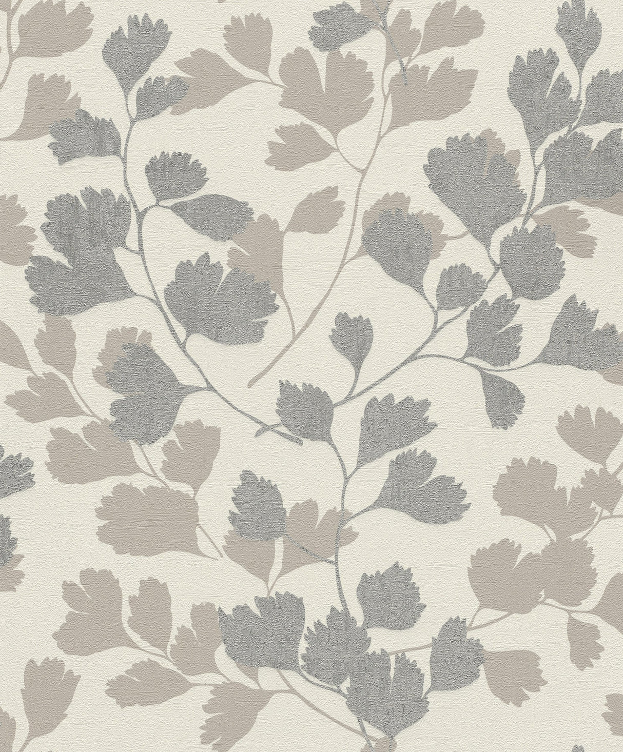 Advantage 2813-490831 Ripert Silver Leaf Silhouette Wallpaper