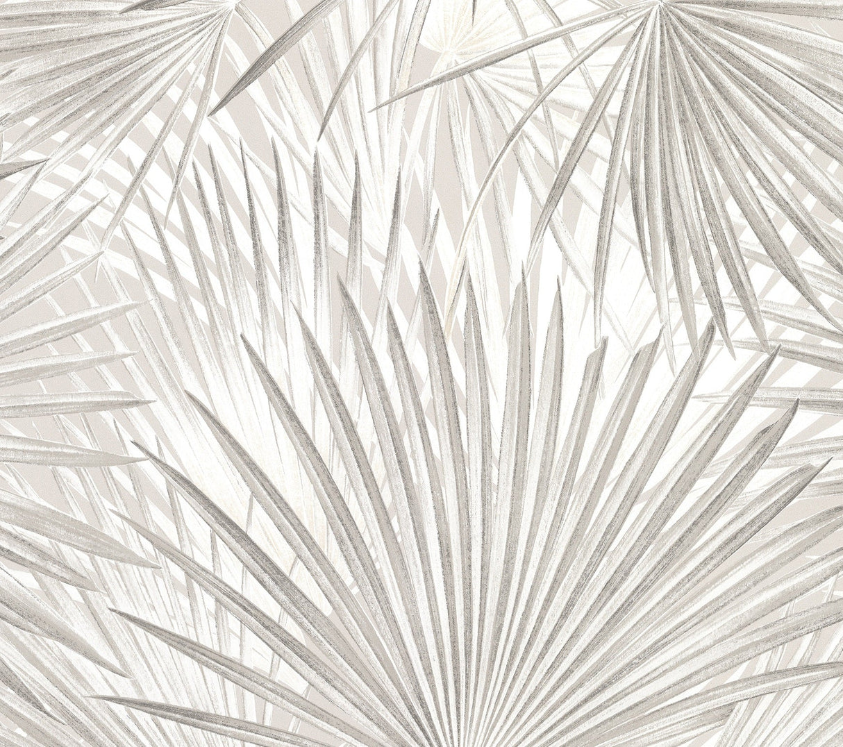 Advantage 2813-803303 Ducasse Light Grey Palms Wallpaper