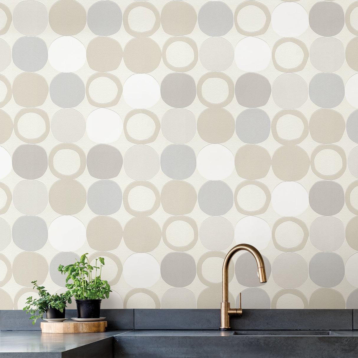 Advantage 2813-805109 Beard Light Grey Geometric Wallpaper