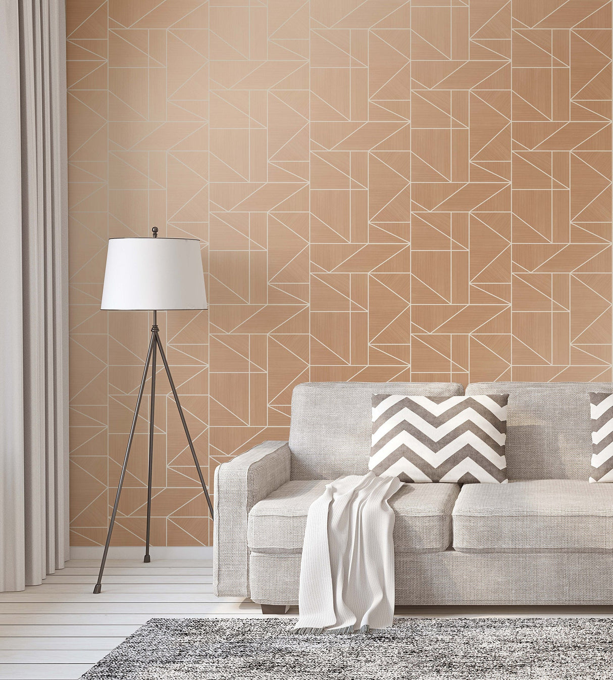 Advantage 2813-M1382 Ina Rose Geometric Wallpaper