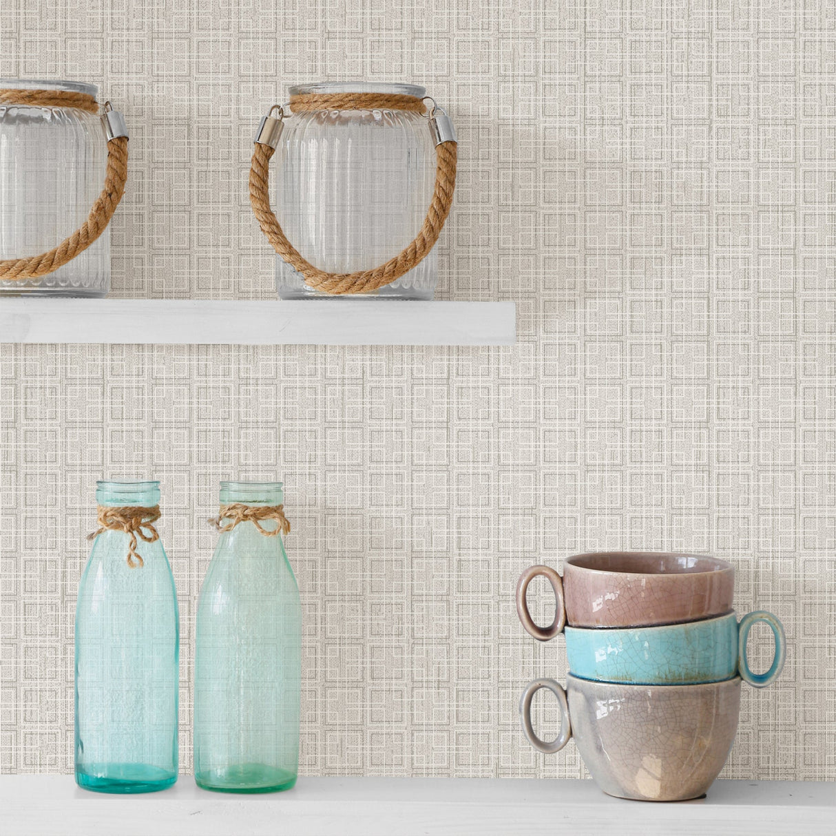 Advantage 2813-SA1-1101 Garten Grey Geometric Wallpaper