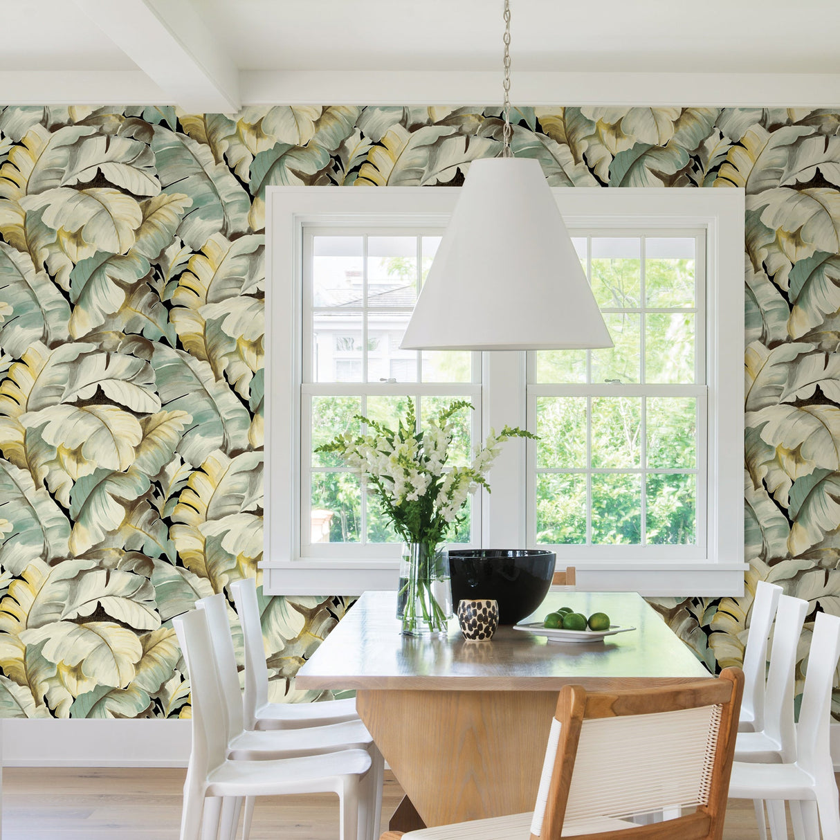 Advantage 2813-SY5151P Ramsay Green Banana Leaf Wallpaper
