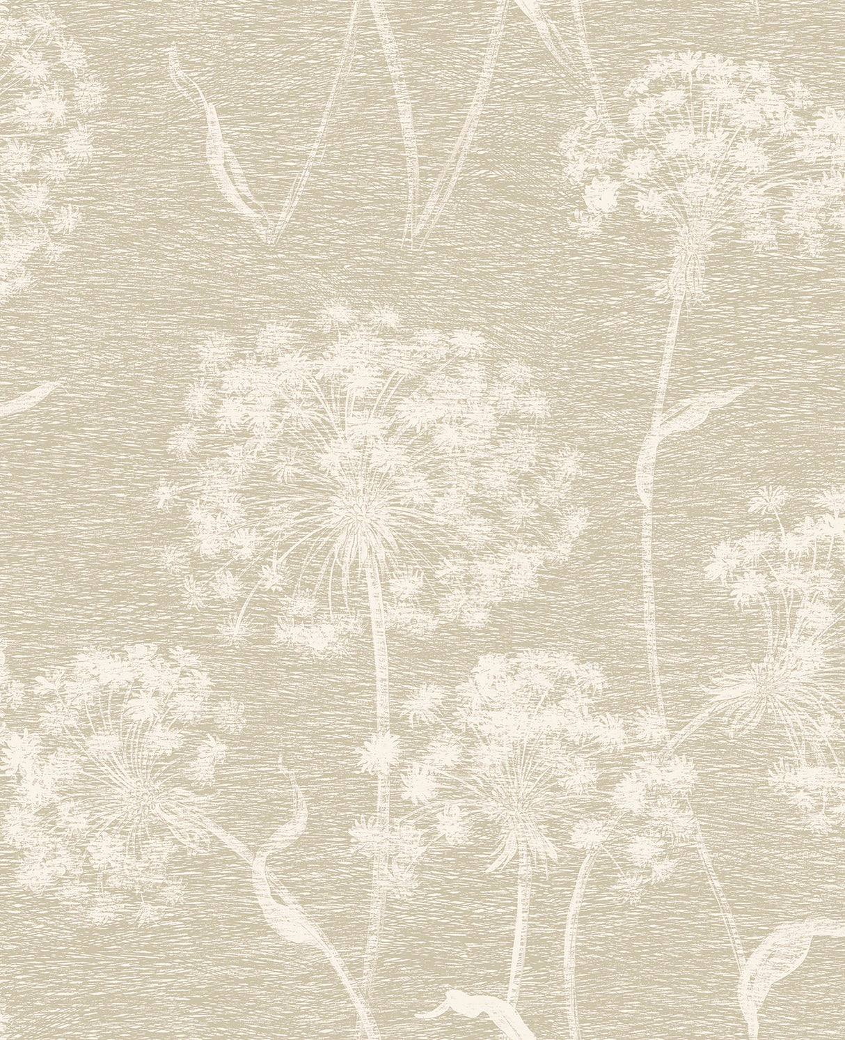 Advantage 2814-24577 Garvey Taupe Dandelion Wallpaper