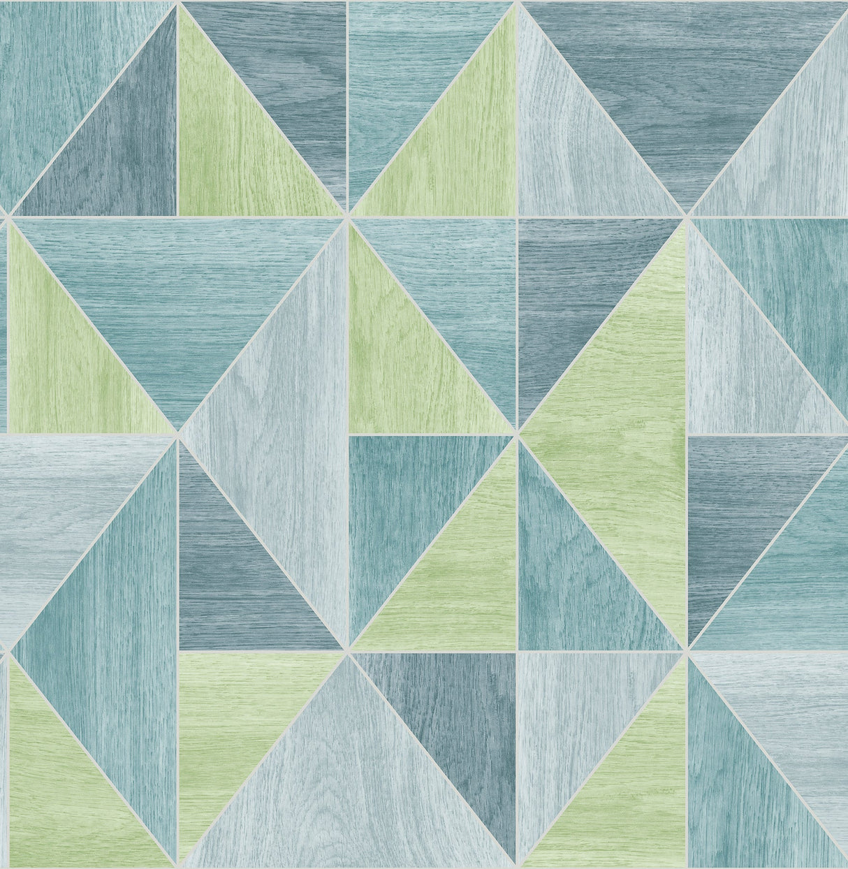 Advantage 2814-24961 Simpson Blue Geometric Wood Wallpaper