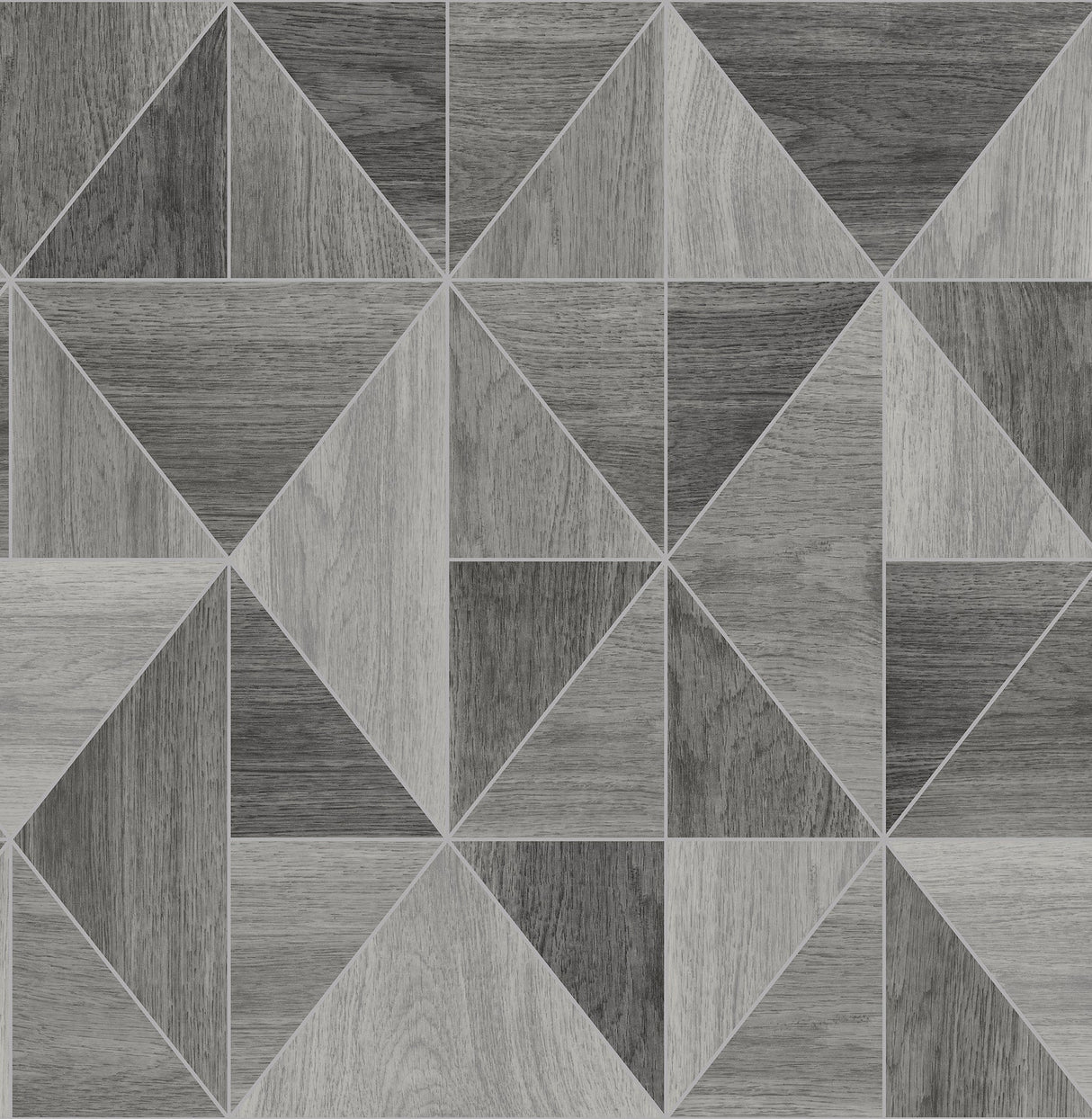 Advantage 2814-24963 Simpson Grey Geometric Wood Wallpaper