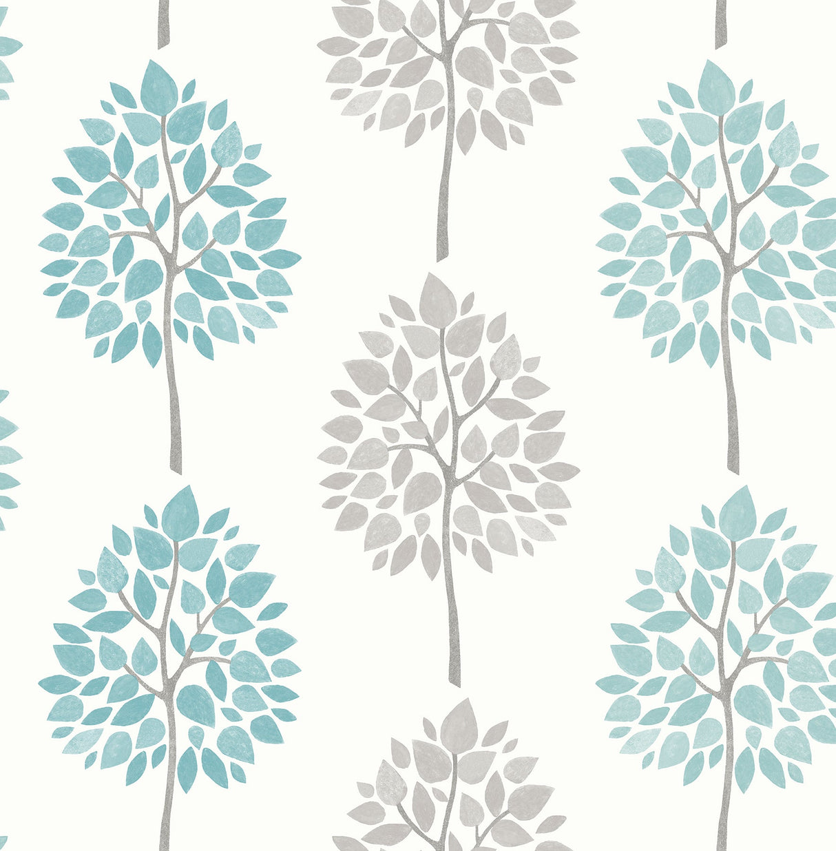 Advantage 2814-24970 Saar Aqua Tree Wallpaper