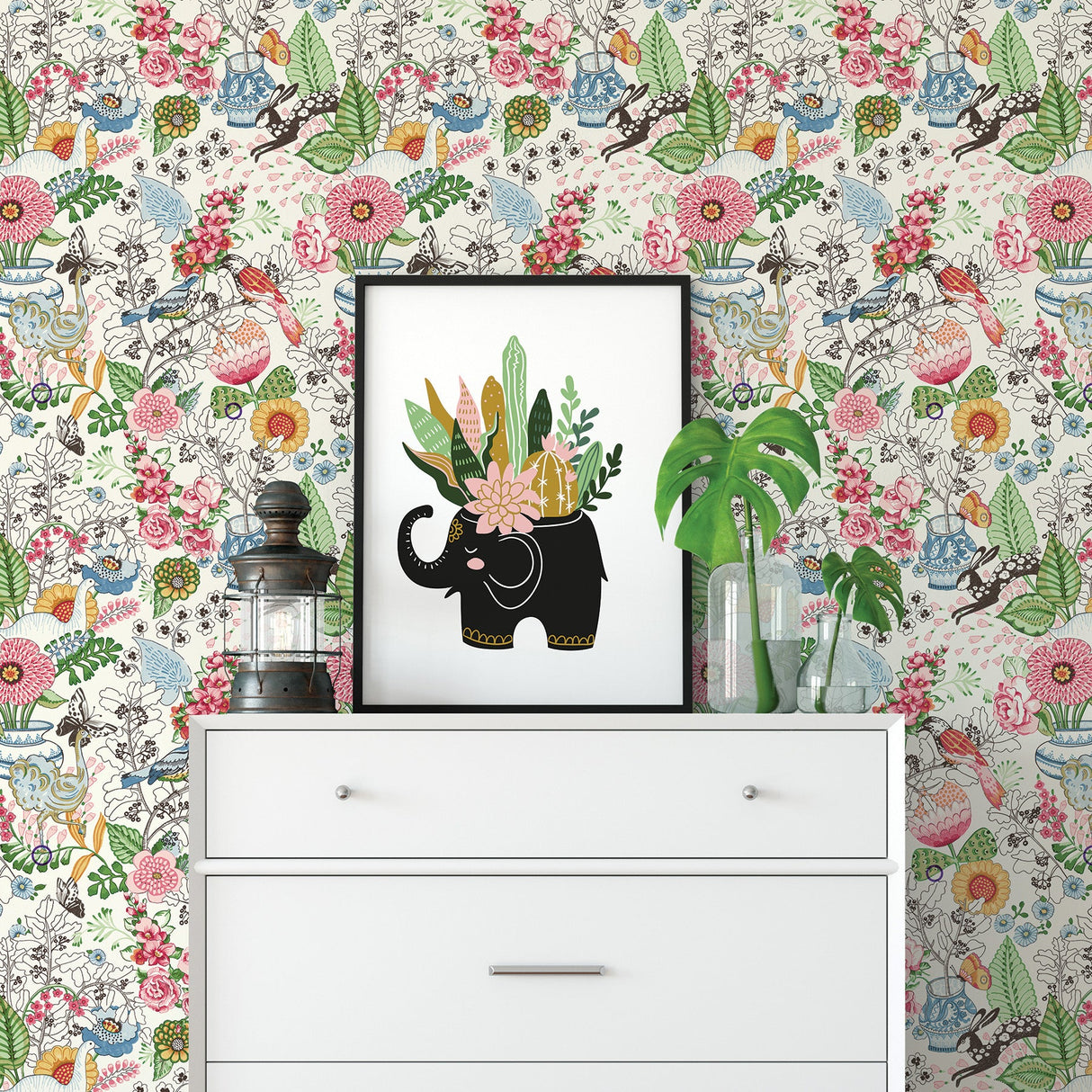 A-Street Prints 2821-12801 Whimsy Multicolor Fauna Wallpaper