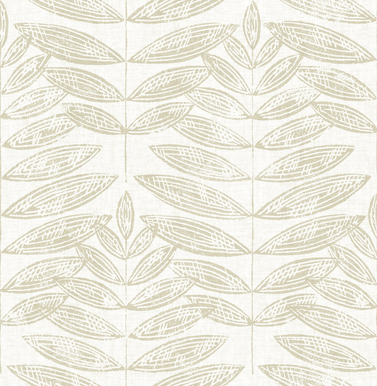 A-Street Prints 2821-25100 Akira Beige Leaf Wallpaper