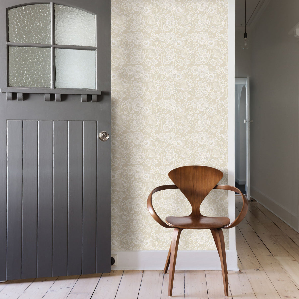 A-Street Prints 2821-25108 Ana Cream Floral Wallpaper