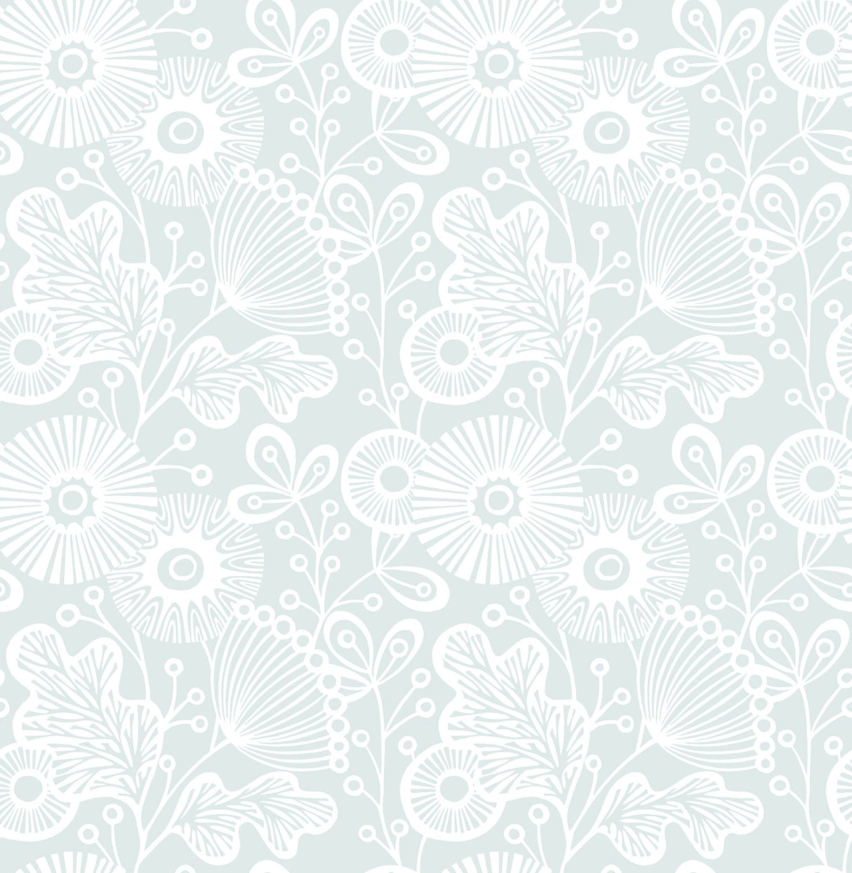 A-Street Prints 2821-25110 Ana Light Blue Floral Wallpaper