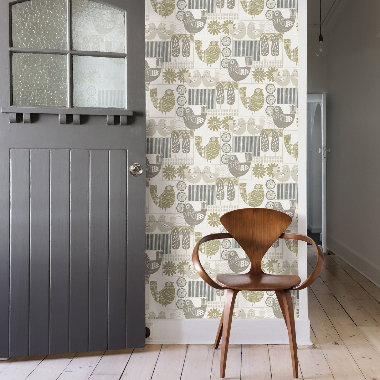 A-Street Prints 2821-25116 Hennika Grey Patchwork Wallpaper