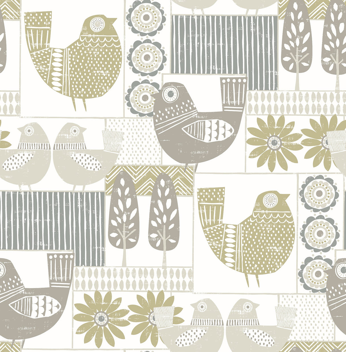 A-Street Prints 2821-25116 Hennika Grey Patchwork Wallpaper