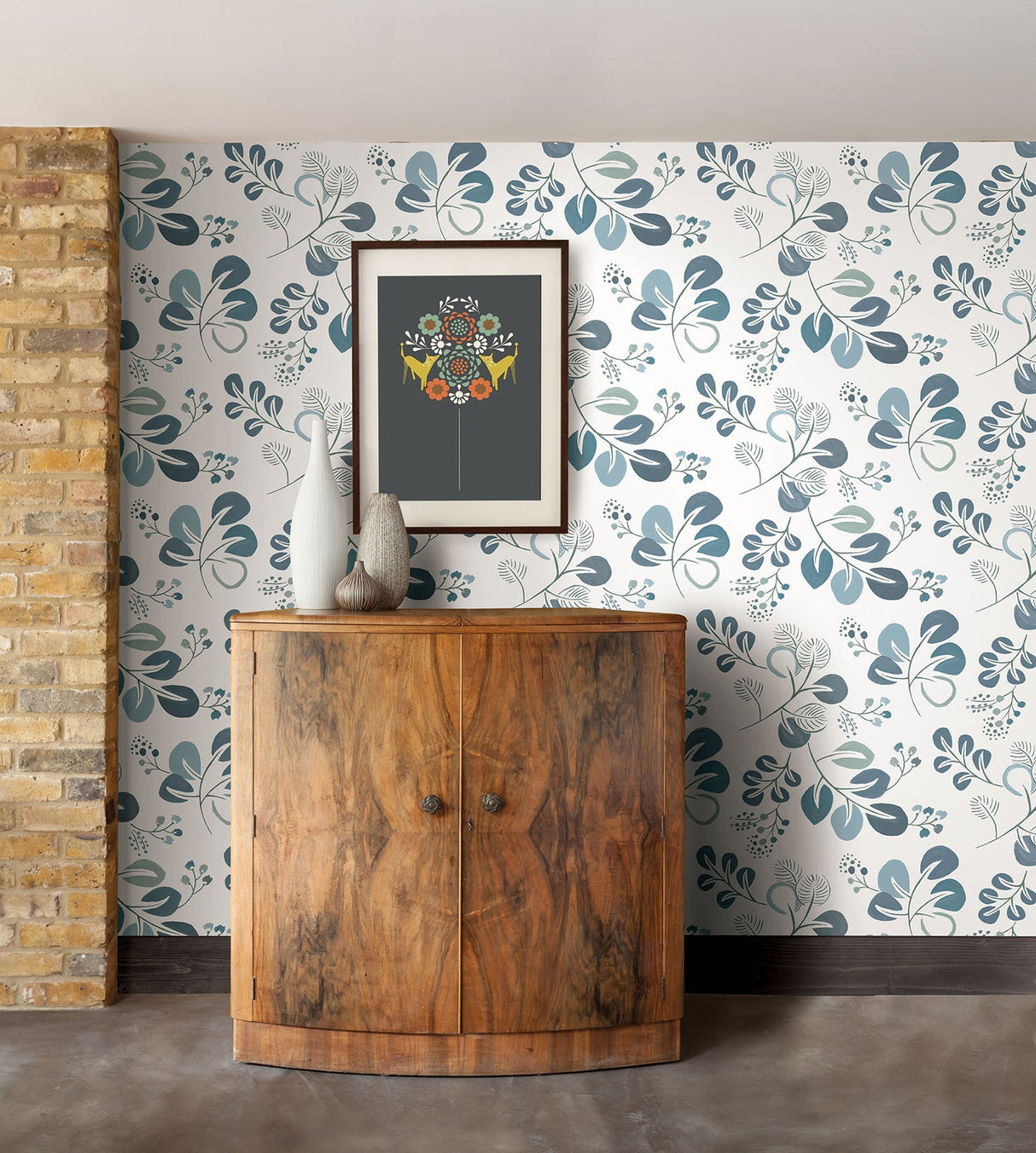 A-Street Prints 2821-25124 Jona Teal Trail Wallpaper