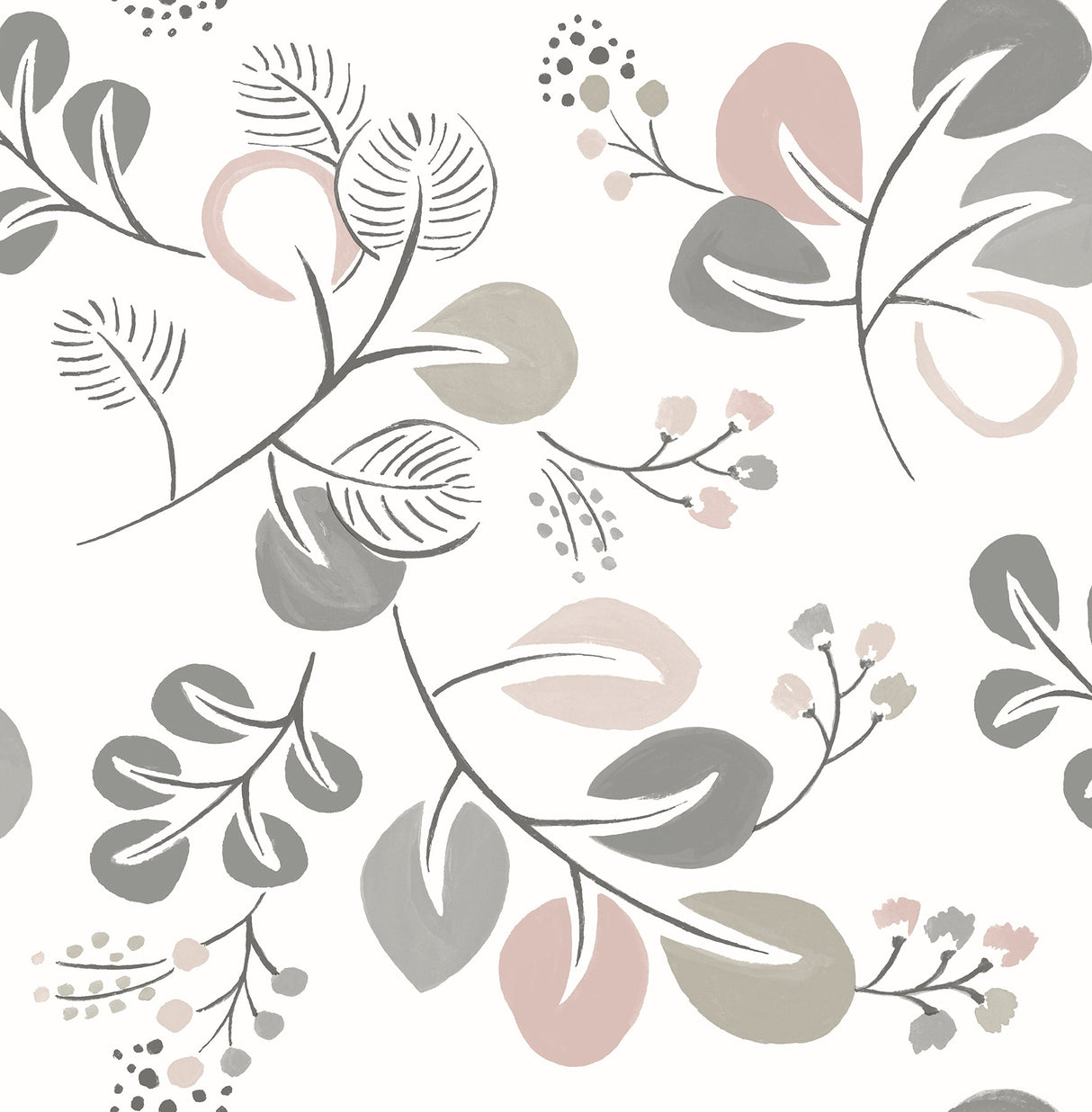 A-Street Prints 2821-25125 Jona Light Pink Trail Wallpaper