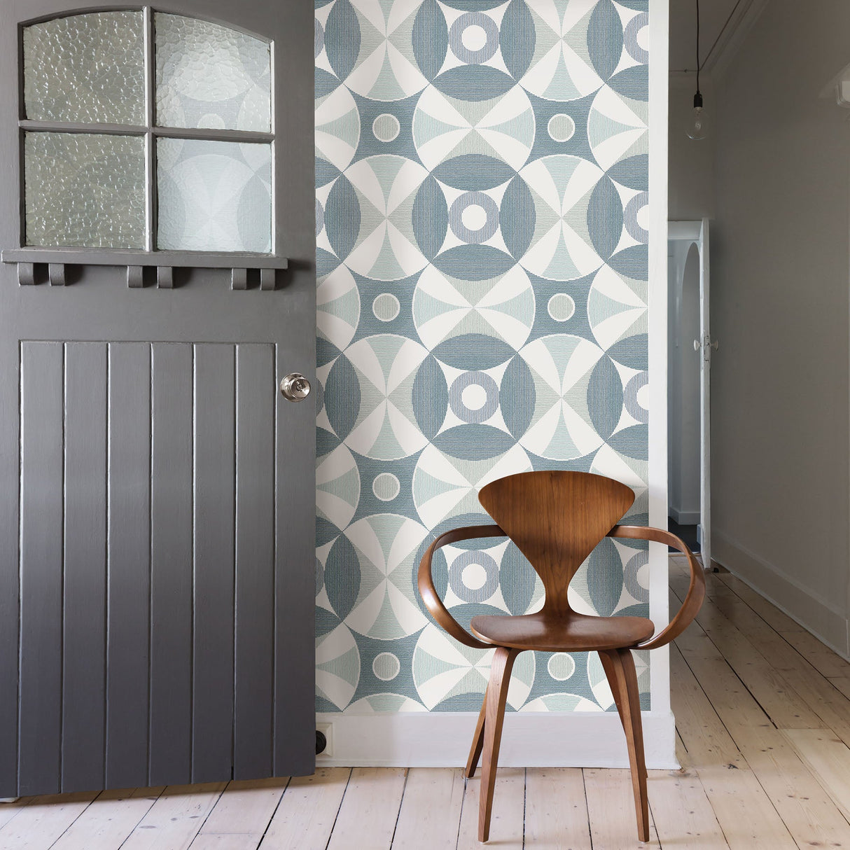 A-Street Prints 2821-25132 Ellis Teal Geometric Wallpaper