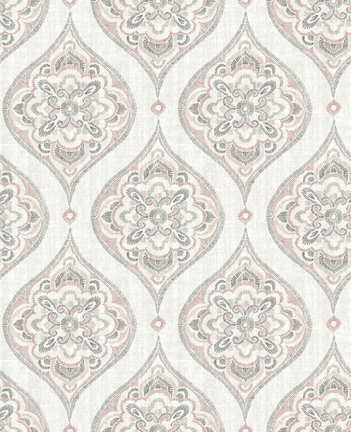 A-Street Prints 2821-25147 Adele Rose Damask Wallpaper