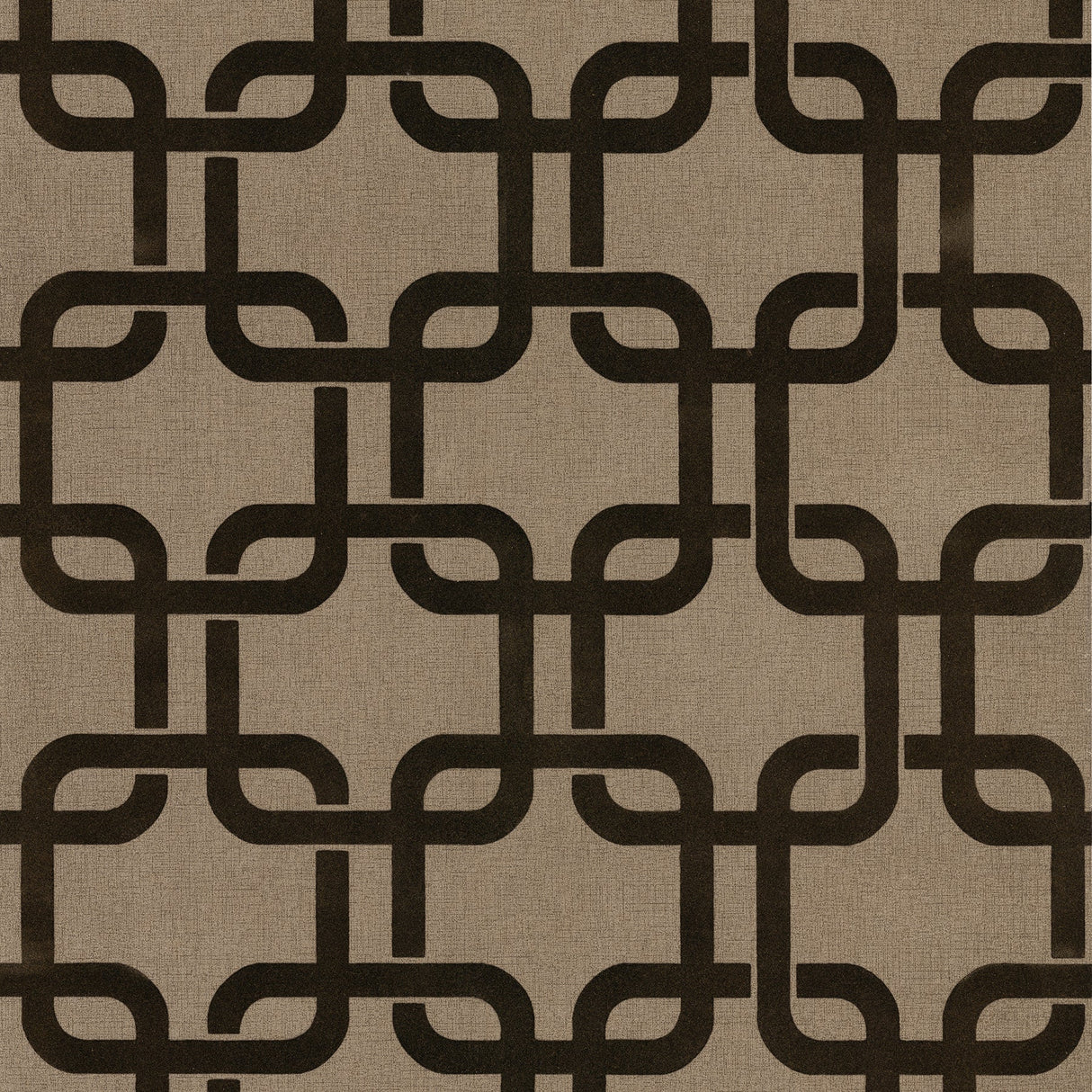 Engblad & Co 2825-6385 Waldorf Brown Flocked Links Wallpaper