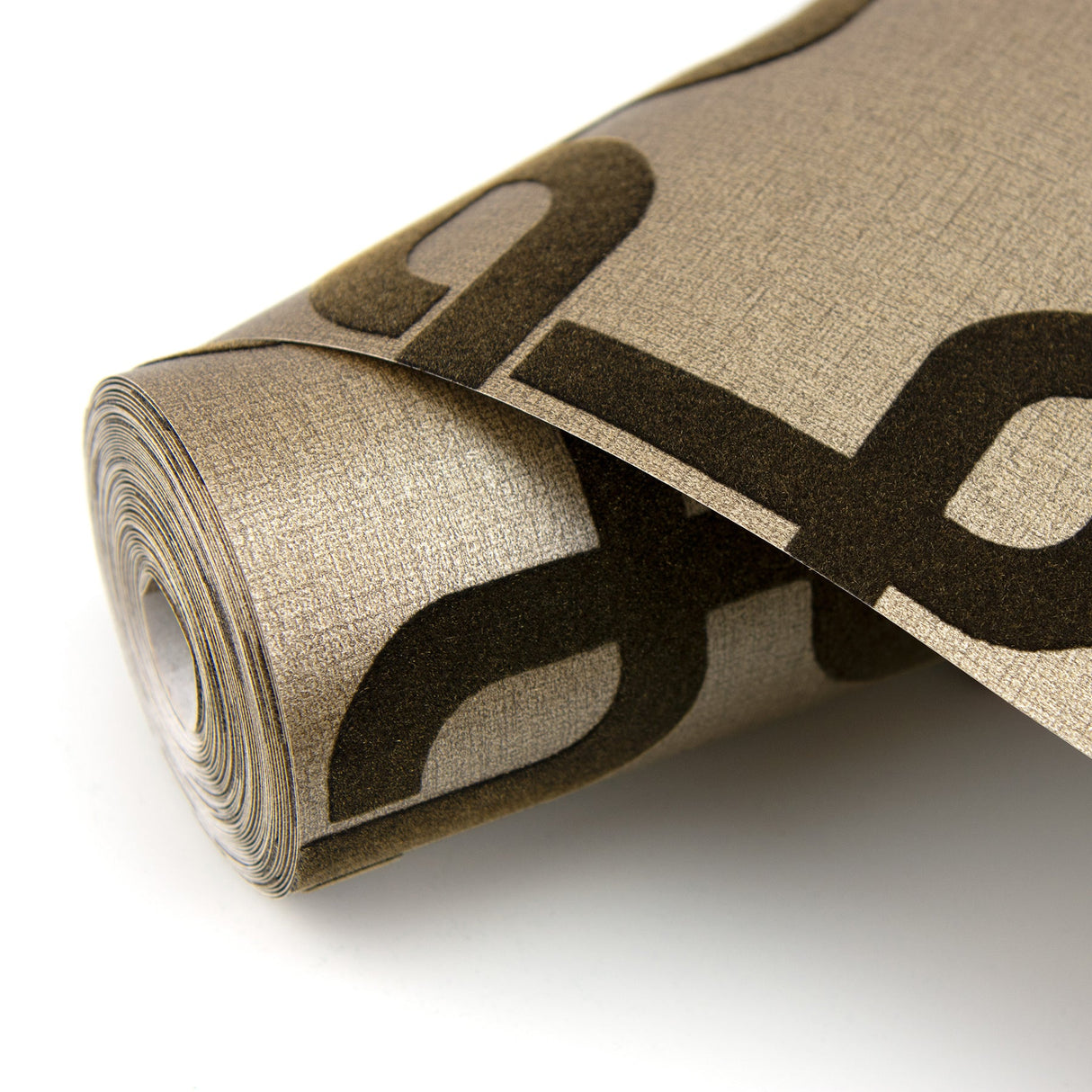 Engblad & Co 2825-6385 Waldorf Brown Flocked Links Wallpaper