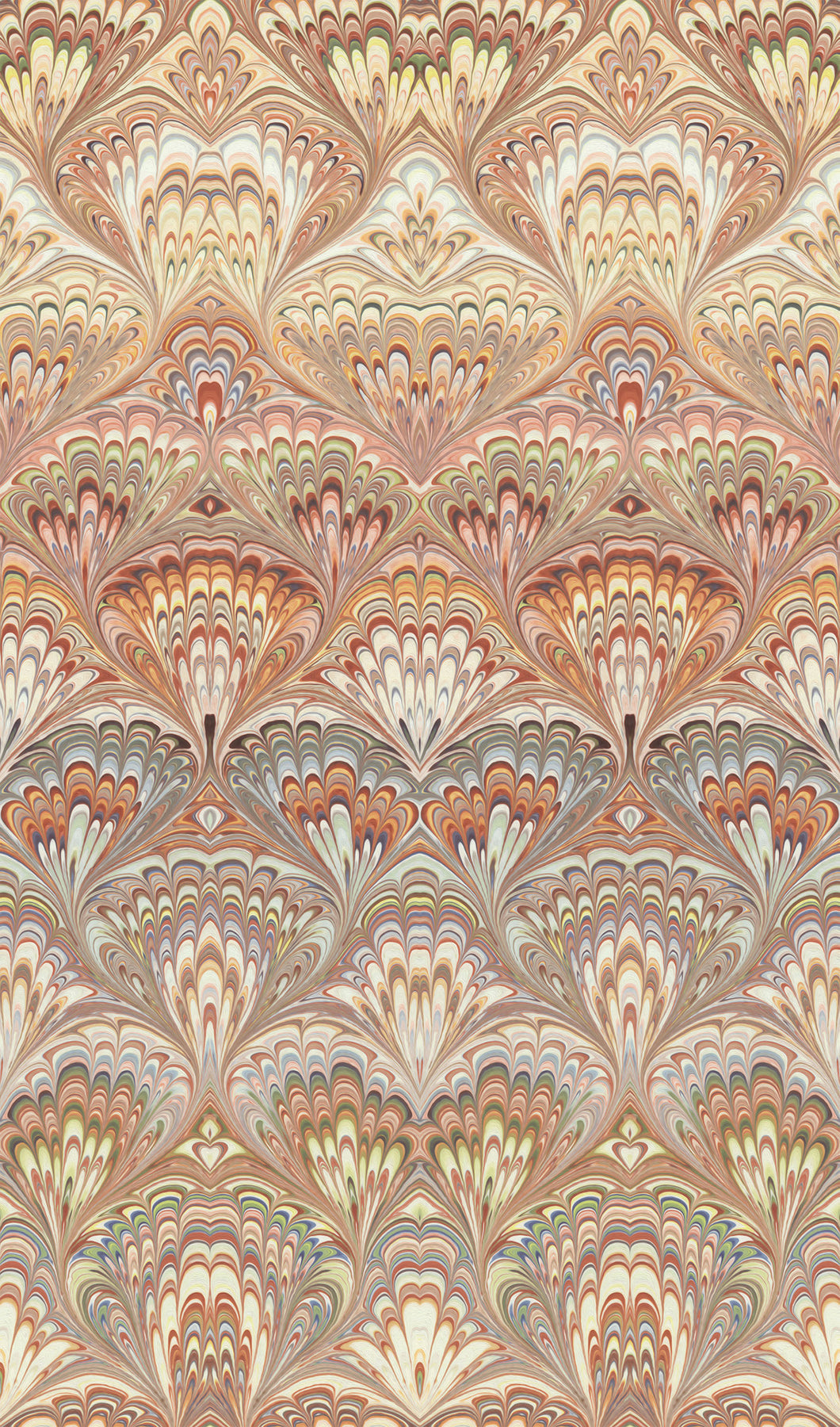 Engblad & Co 2825-6387 Taichung Orange Ogee Wallpaper