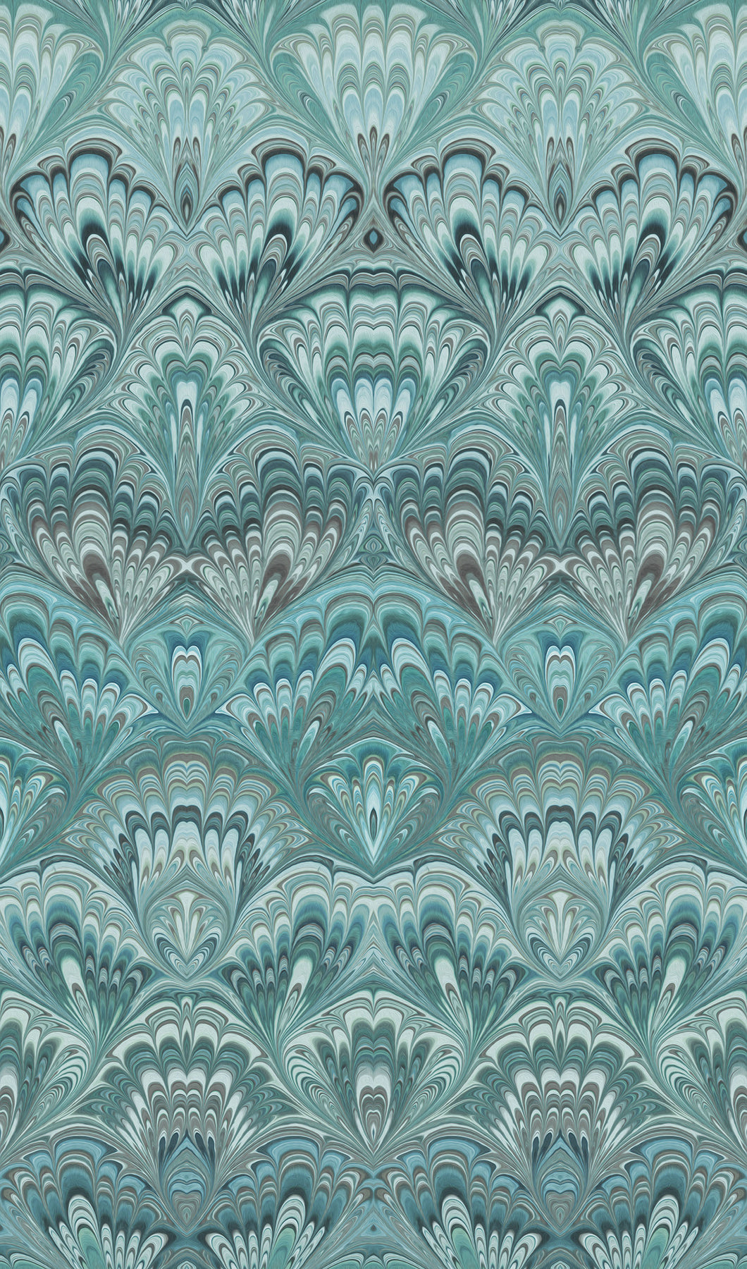 Engblad & Co 2825-6388 Taichung Teal Ogee Wallpaper