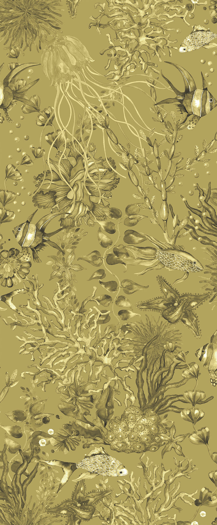 Engblad & Co 2825-6389 Bergen Mustard Marine Life Wallpaper