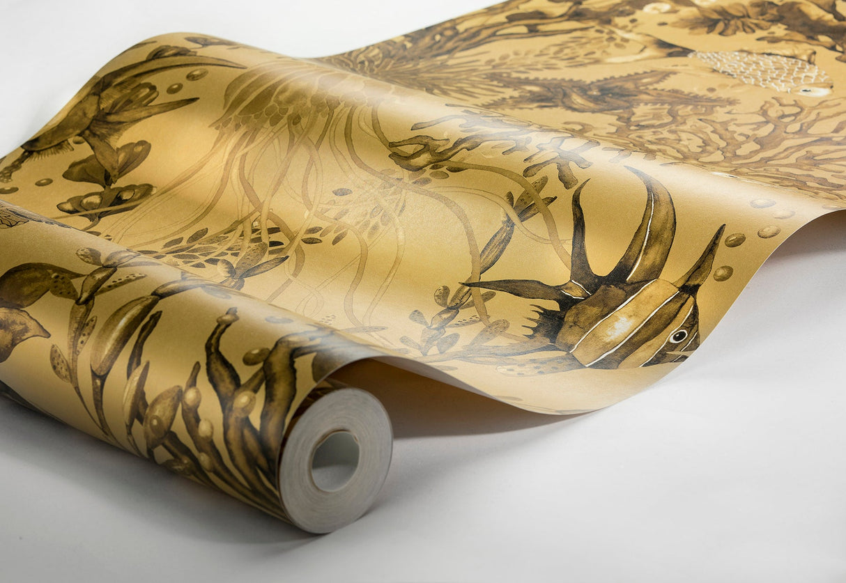 Engblad & Co 2825-6389 Bergen Mustard Marine Life Wallpaper