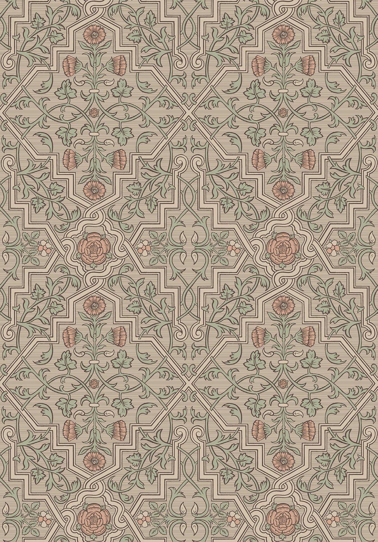 Wall Vision 2827-4501 Rosenvinge Light Brown Ironworks Wallpaper