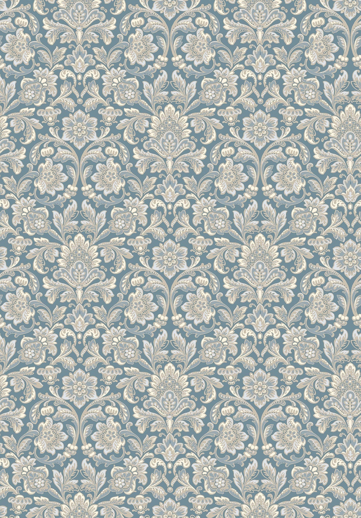 Wall Vision 2827-4524 Foglavik Slate Damask Wallpaper