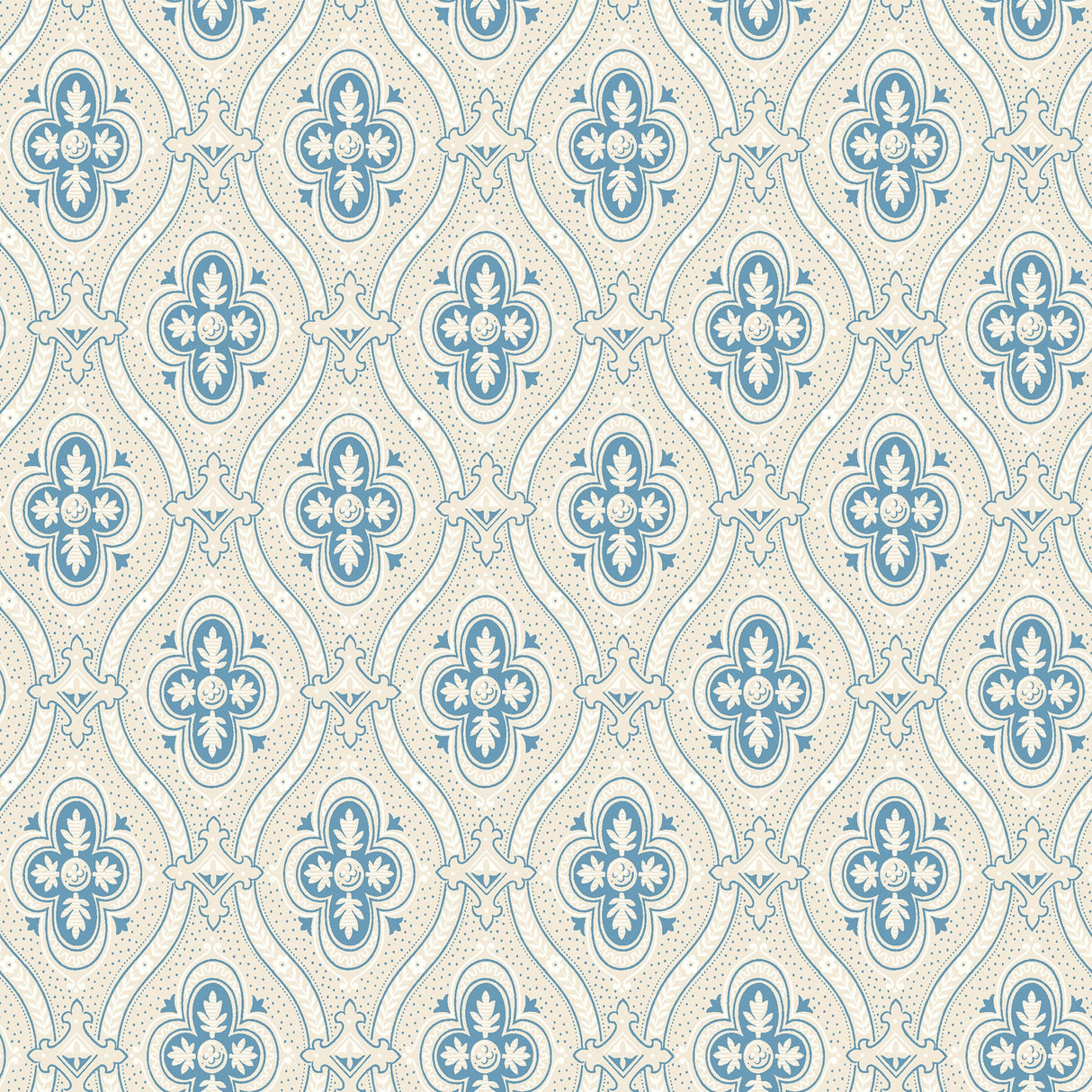 Wall Vision 2827-4527 Pigkammaren Blue Ogee Wallpaper