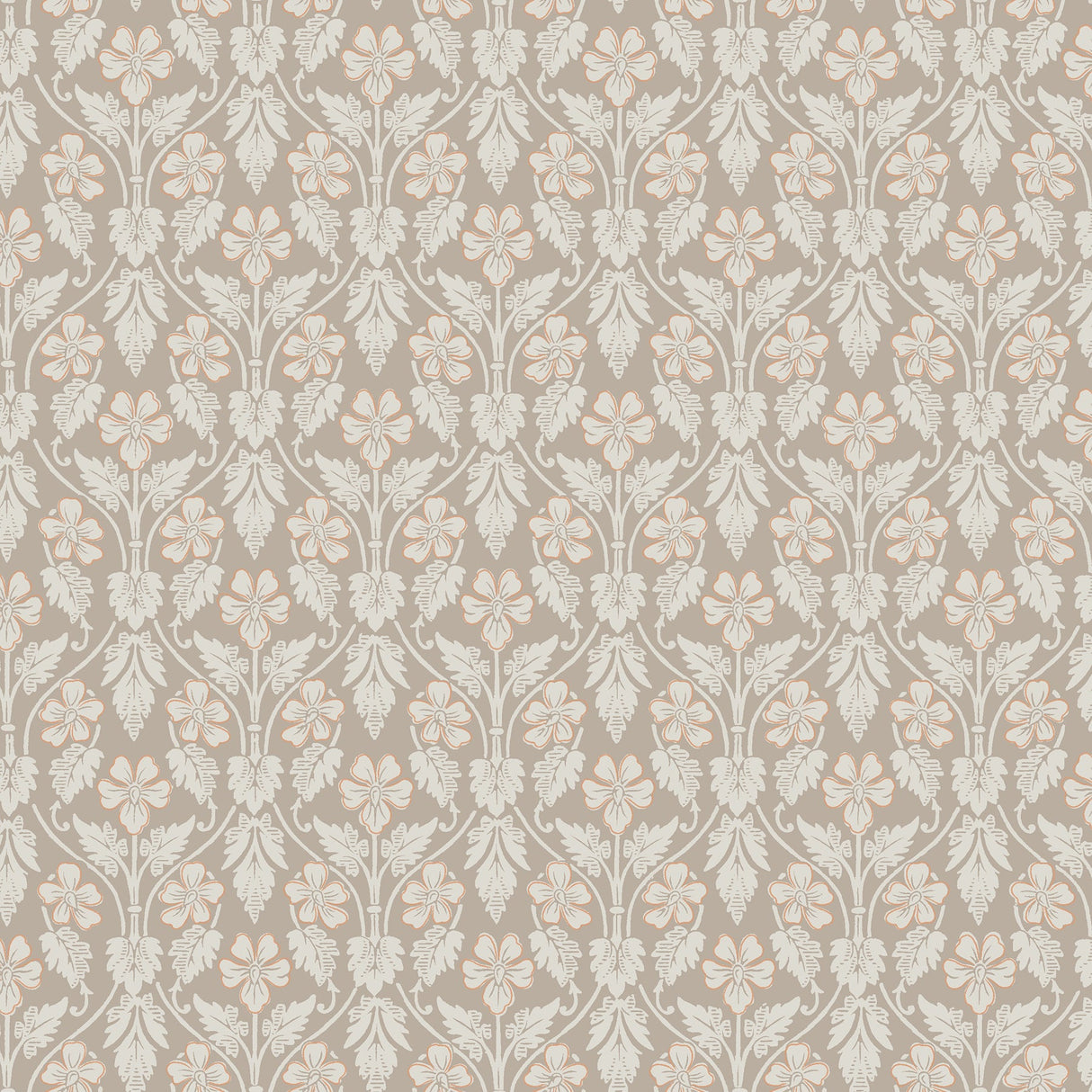 Wall Vision 2827-4536 Nora Light Brown Ogee Wallpaper