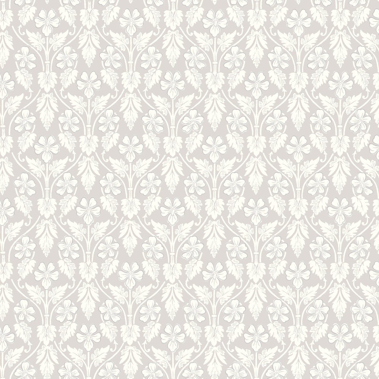 Wall Vision 2827-4537 Nora Light Grey Ogee Wallpaper