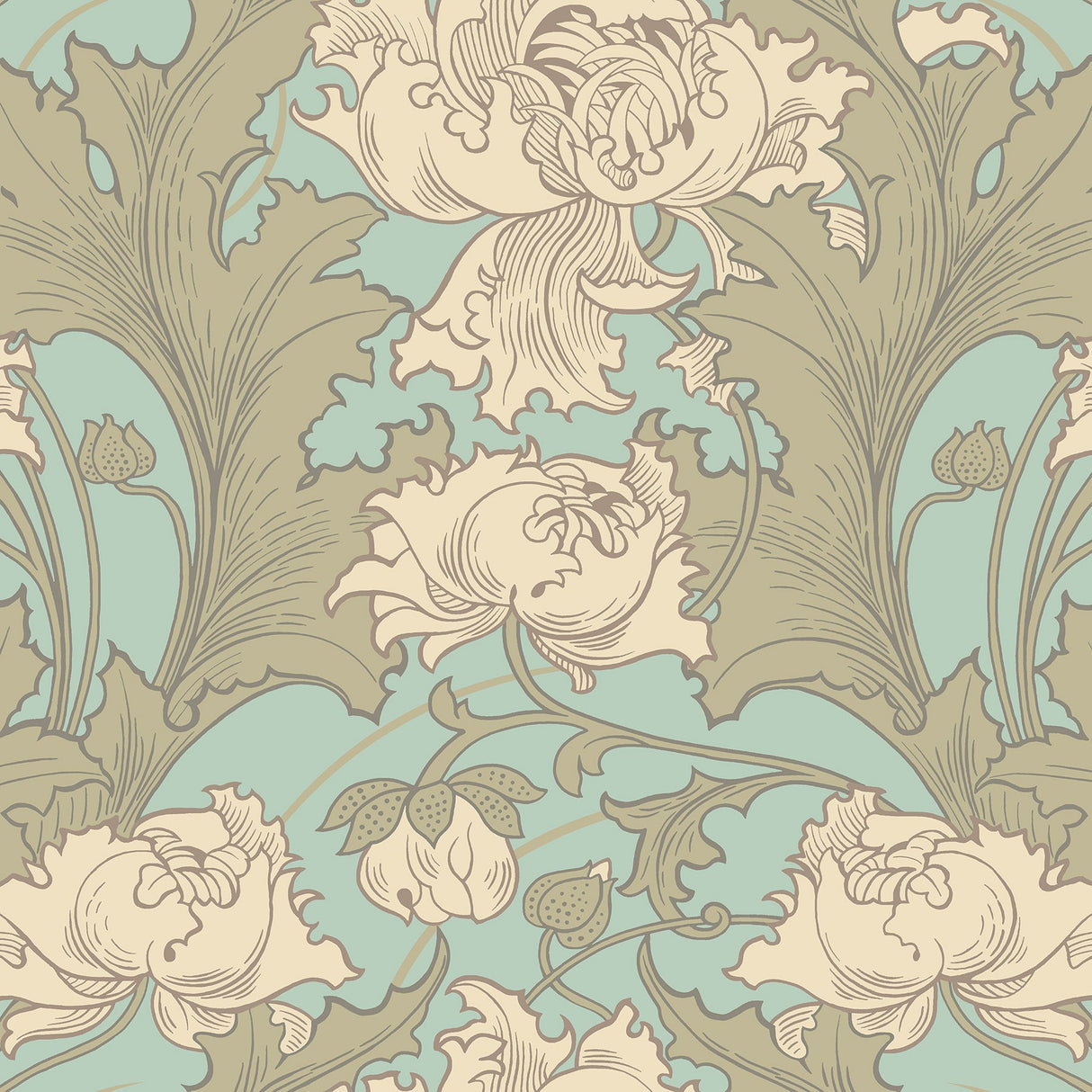 Wall Vision 2827-4538 Siri Turquoise Floral Wallpaper