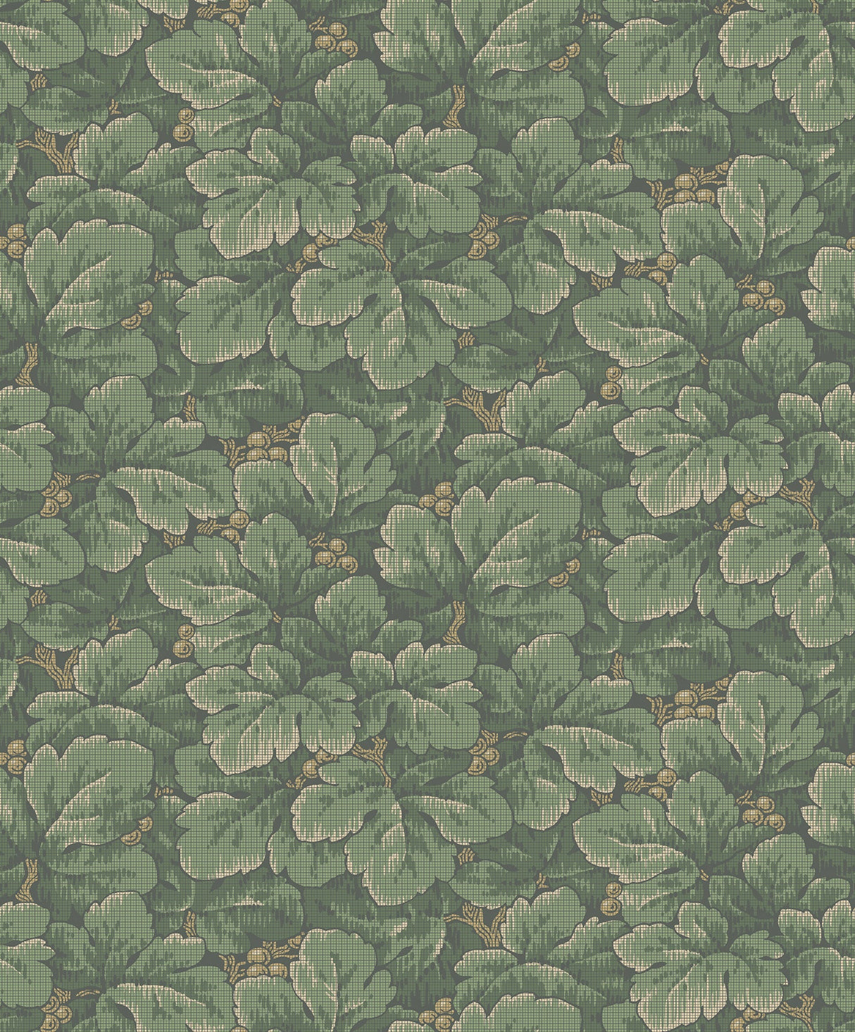 Wall Vision 2827-4544 Waldemar Green Foliage Wallpaper