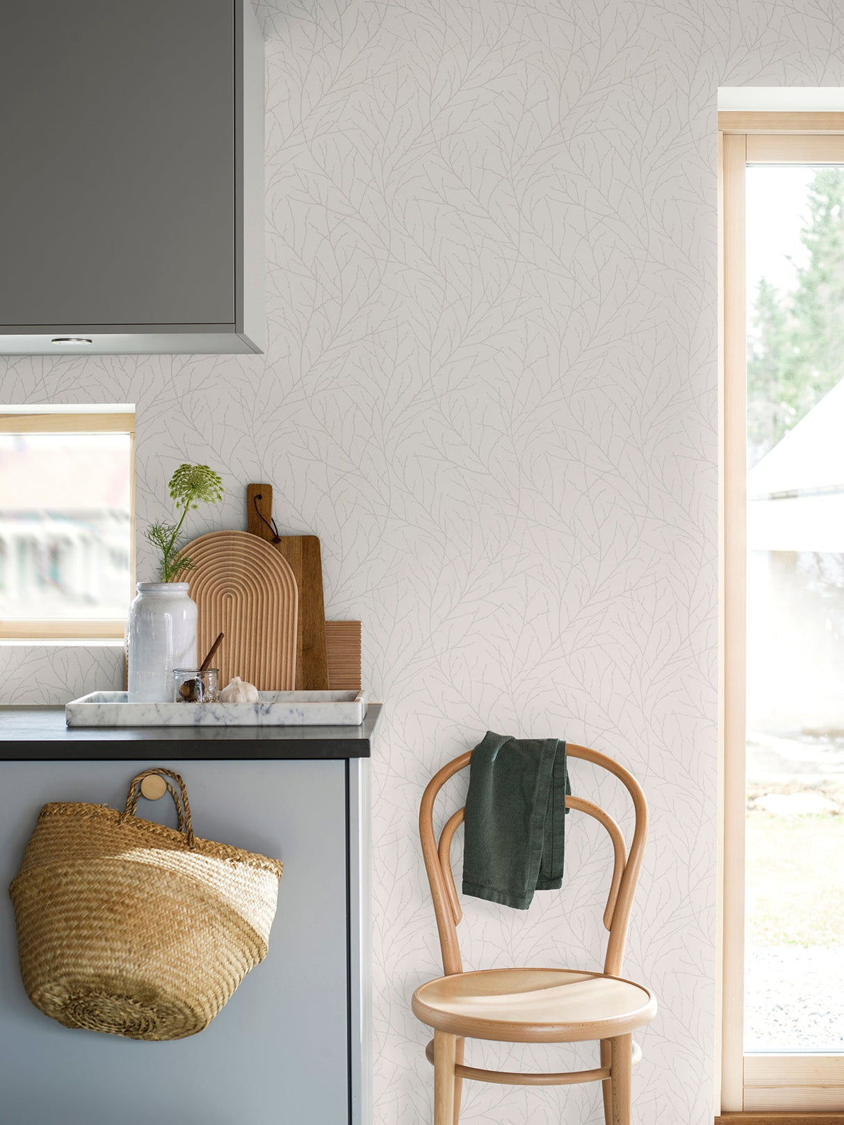 Wall Vision 2827-7177 Branches Off-White Trees Wallpaper