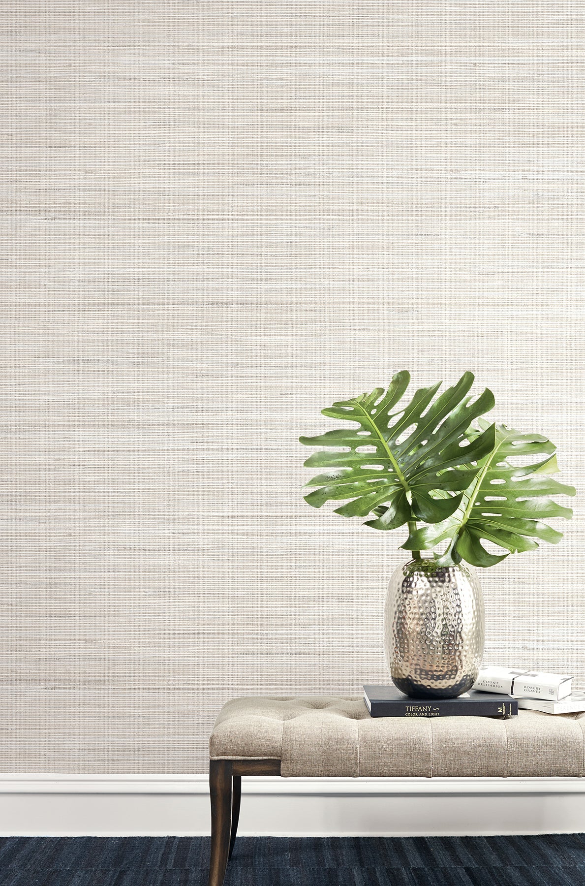 Eade’s Baja Beige Faux Grasscloth Wallpaper Beige
