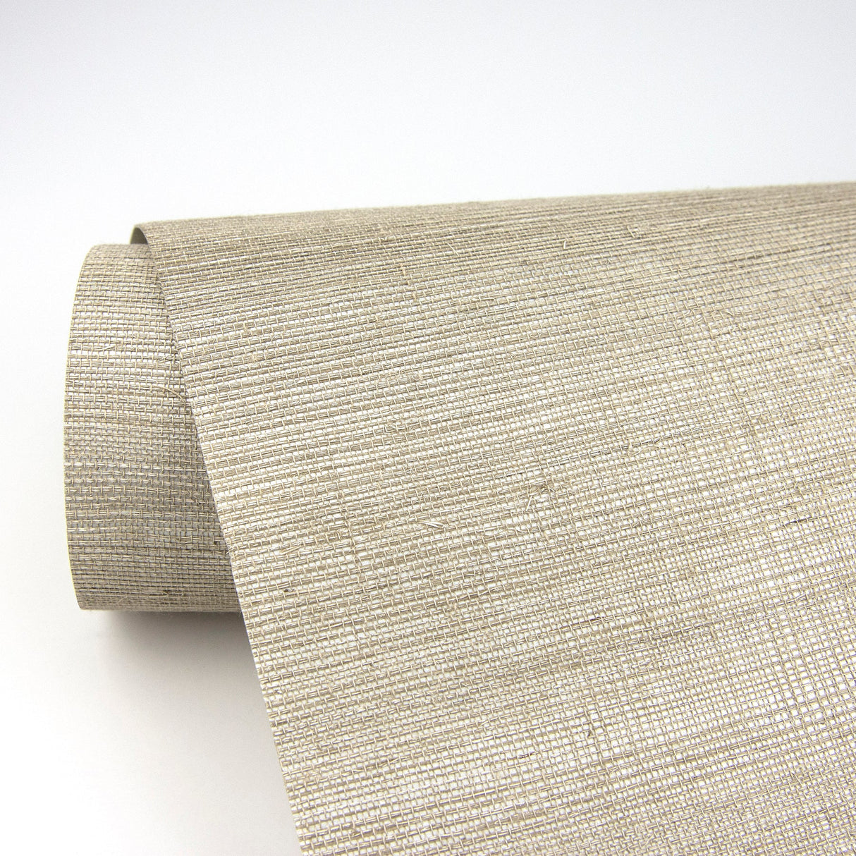 Eade’s Galan Silver Sisal Grasscloth Wallpaper Silver