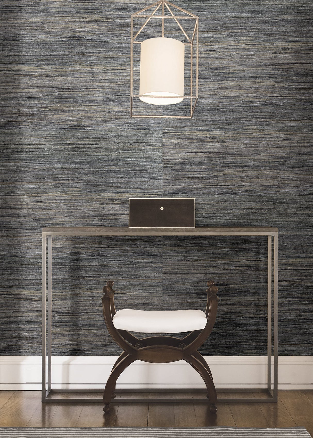 Eade’s Fujian Silver Grasscloth Wallpaper Silver
