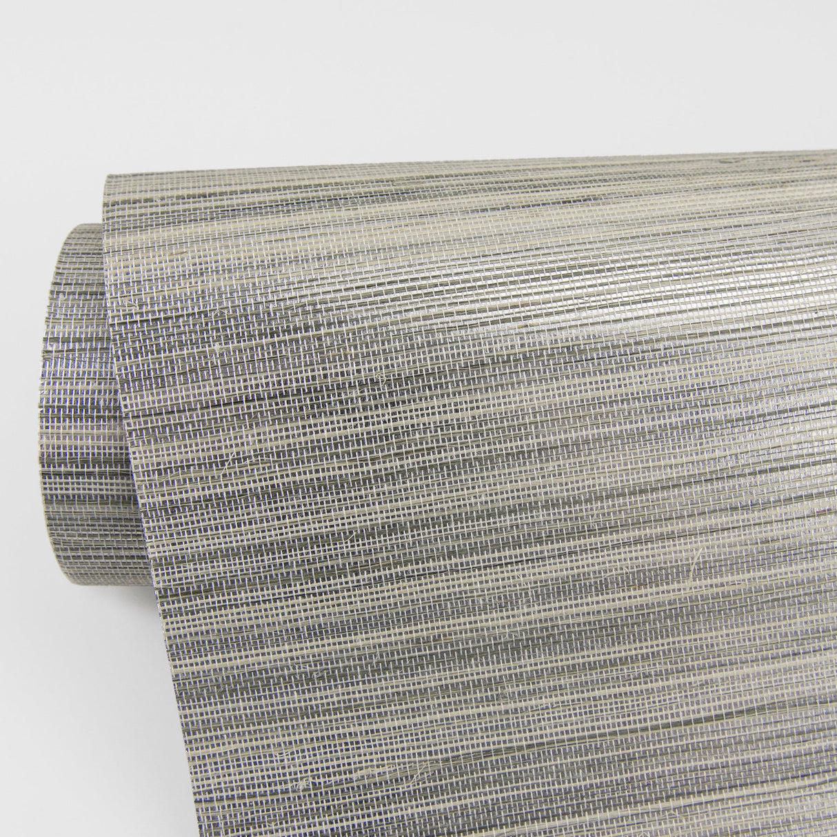 Eade’s Nathan Silver Grasscloth Wallpaper Silver