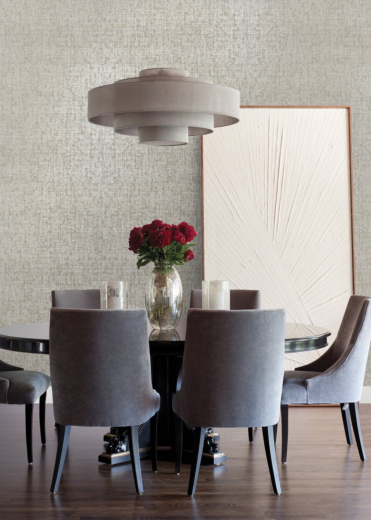 Eade’s Kongur Silver Grasscloth Wallpaper Silver