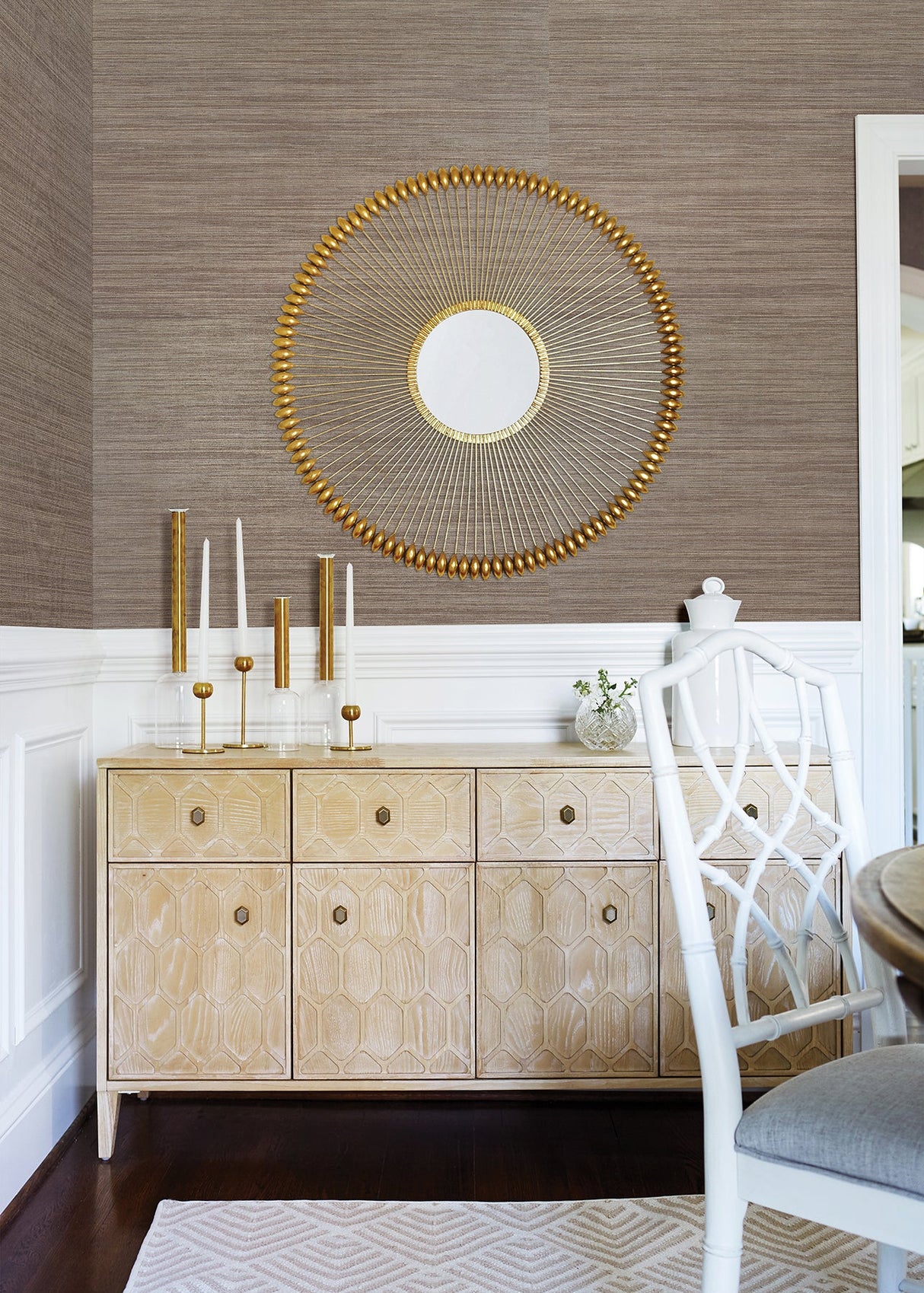 Eade’s Liaohe Bronze Grasscloth Wallpaper Bronze