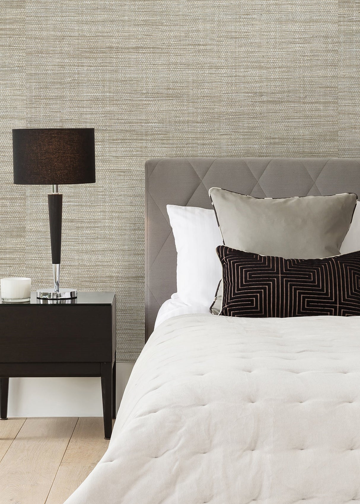 Eade’s Cavite Beige Grasscloth Wallpaper Beige