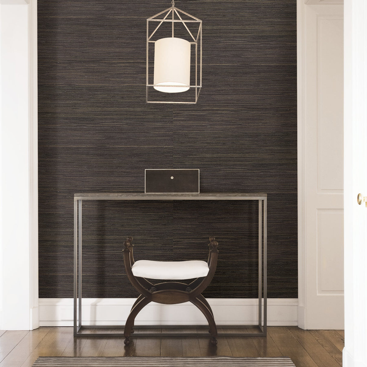 Eade’s Shandong Chocolate Grasscloth Wallpaper Chocolate