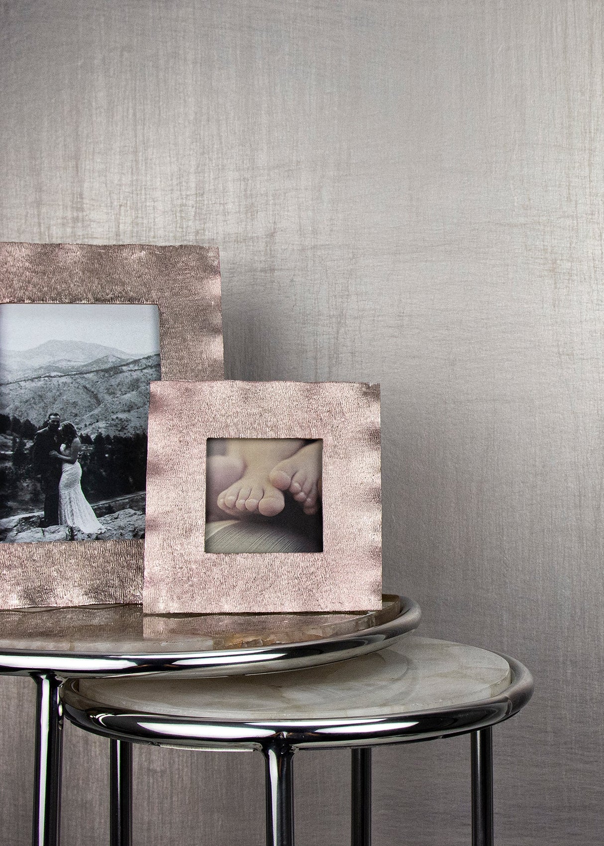 Eade’s Lustre Champagne Silk Weave Wallpaper Champagne