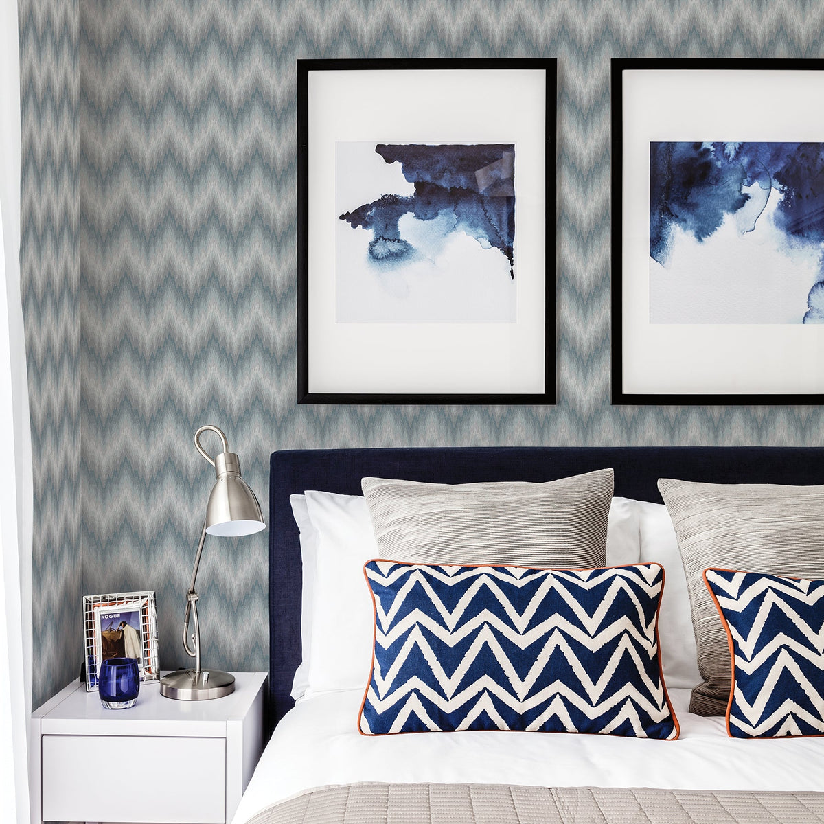 Eade’s Whistler Slate Ikat Texture Wallpaper Slate